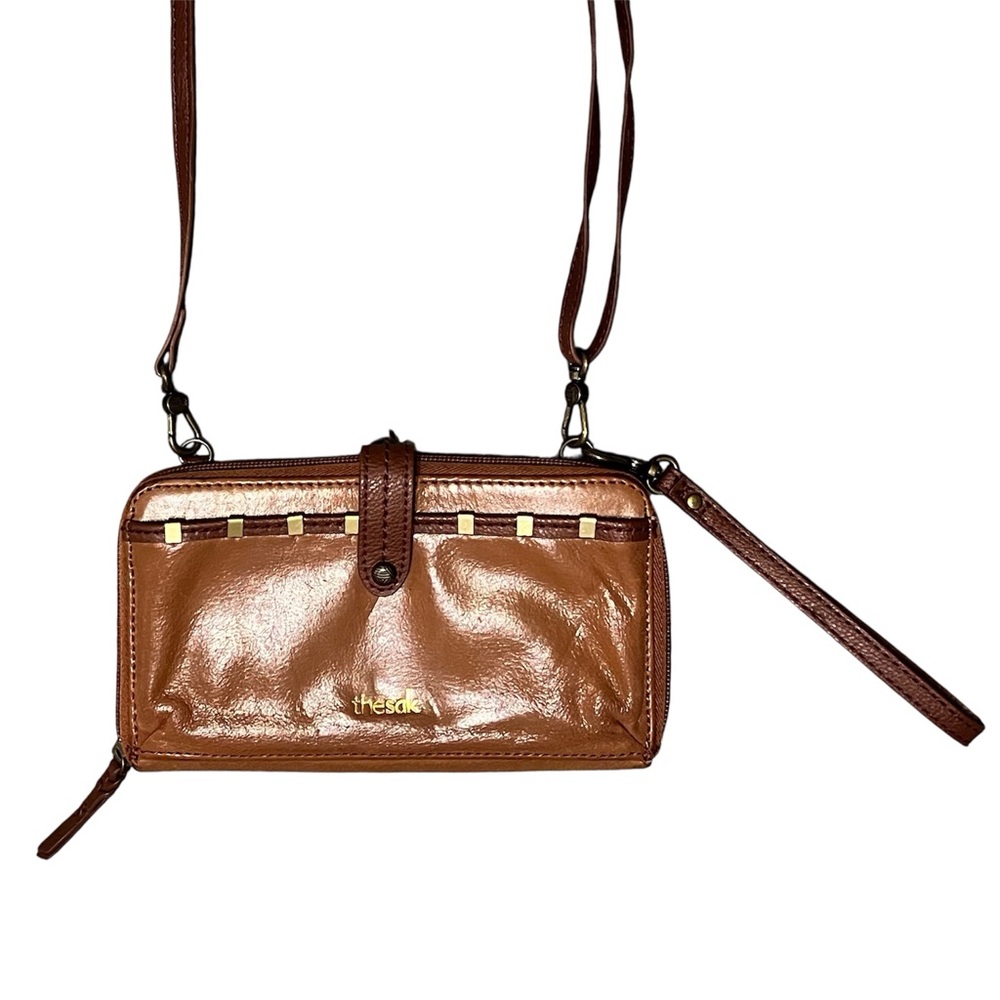 The Sak Brown Leather Crossbody Shoulder Bag - Picture 4 of 5